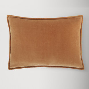 Nautical Coastal Woven Cotton Lumbar Feather/Down Pillow W/ Pom Pom Trim  34 X 16