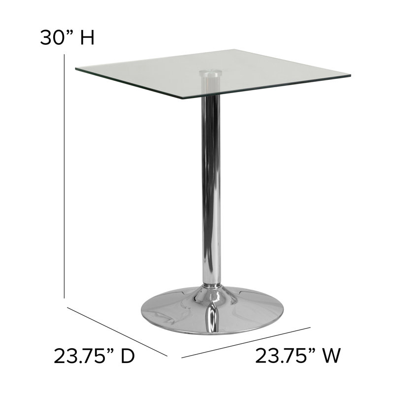 Cudney Glass Top Metal Base Dining Table