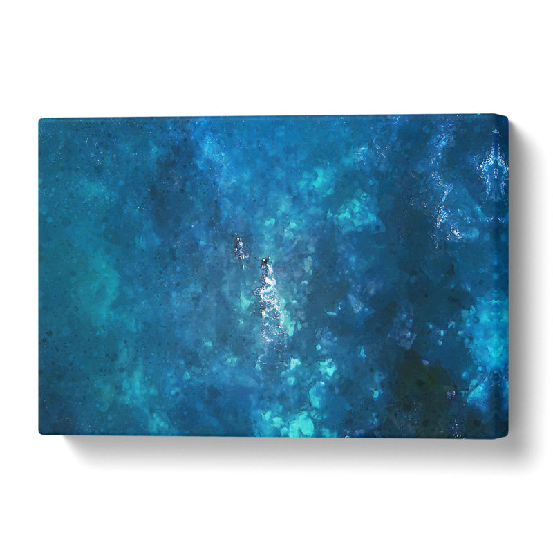 Two Swimmers Swimming - Wrapped Canvas Print, 60 cm H x 90 cm W