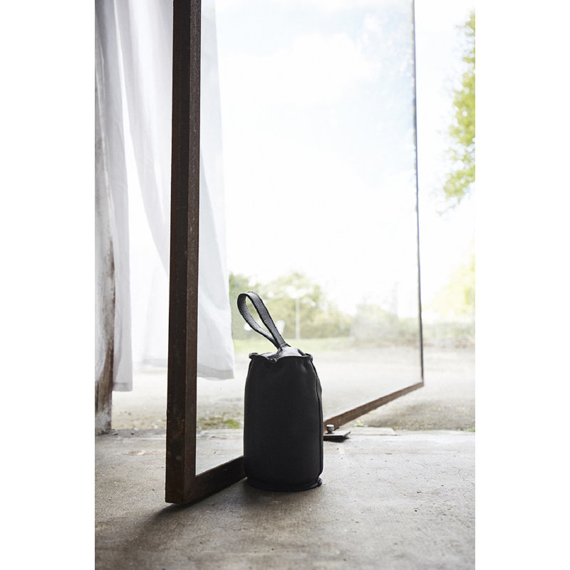 Butoir de plancher en tissu Tribune, Noir