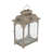 Metal Decorative Indoor Outdoor Brown Candle Lantern Set