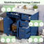 [Meuble-lavabo moderne bleu 36 po] Lavabo en céramique | Portes à fermeture douce et 4 tiroirs | Rangement pour petite salle de bain et design élégant-398774571