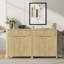 Modern Sideboard Cabinet With Large Drawer,Storage Buffet With Adjustable Shelf ,Entryway Cabinet With Water Ripple Design, Perfect Storage For Dining Room, Kitchen, And Entryway-1223322276