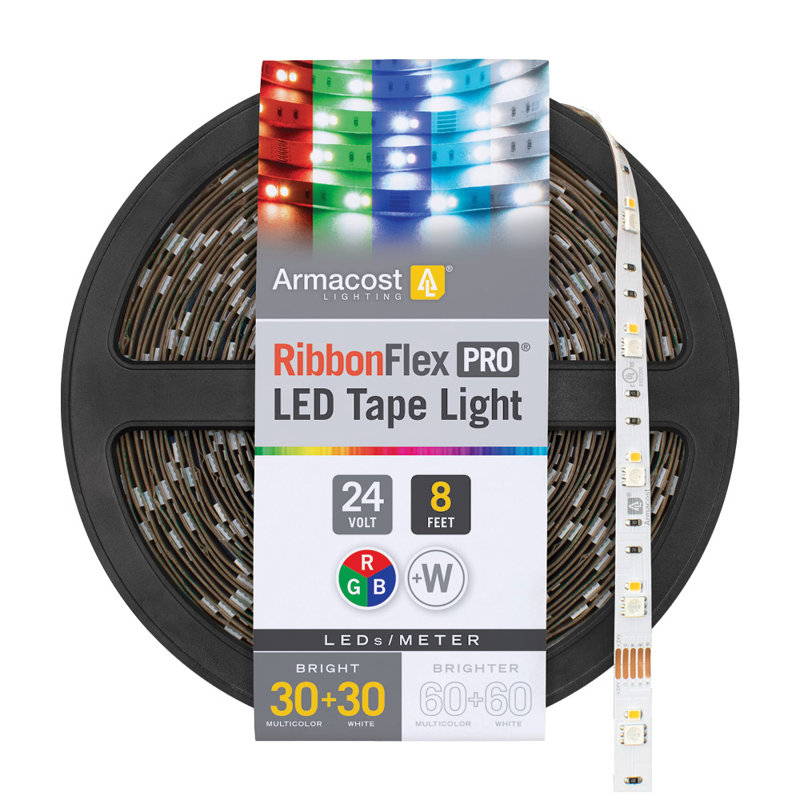 RibbonFlex Pro, 24V, RGB+W, 30+30LEDs/M, IP20, 2.5M Under Cabinet Strip Light