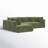 Marcel 122"W Fabric Sectional in Sagano Green-97782868-97782871