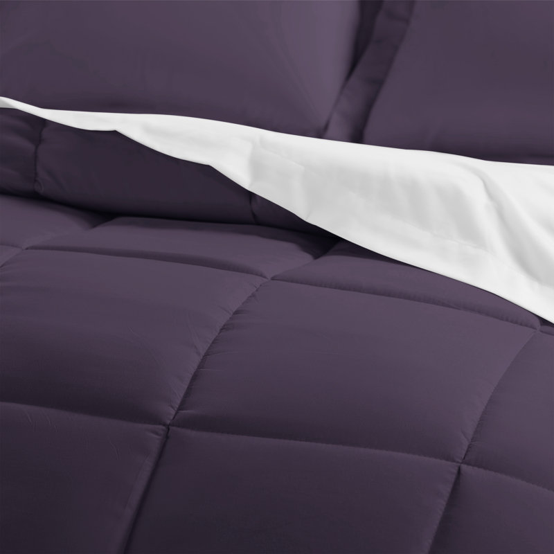 Ensemble de literie complet en microfibre de 8 pièces Simply Soft, Très grand californien + 7 pièces incluses, Mauve