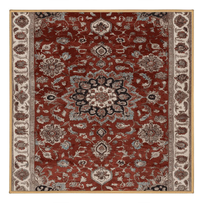 Tapis brun lavable à la machine