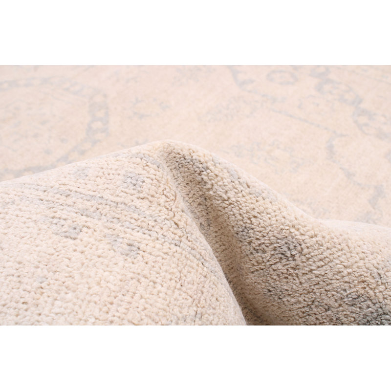 Tapis beige Peshawar Oushak 4 pi 2 po x 6 pi 5 po