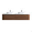 Meuble-lavabo 72 po avec lavabo, armoire murale en noyer avec porte-serviettes gratuit, conception de deux lavabos en céramique rayés ovales blancs, sans drain et robinet, pré-assemblé-1402261890-1402261891-1402261892