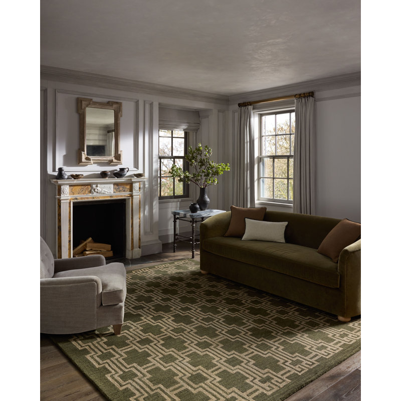 Jeremiah Brent x Loloi Barrow Moss / Beige Area Rug, Runner 2'3" x 9'9"