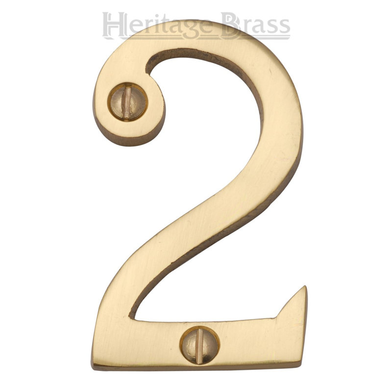 Heritage Brass Heritage Numeral Face Fix 51mm (2"), Polished Brass, 2