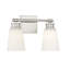 Earnest 2 Light Milk Dimmable Vanity Light-2081748731