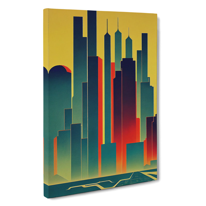 An Unforgettable City Skyline - Wall Art, 60cm H x 40cm W x 3cm D, Wrapped Canvas
