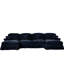Canapé modulaire en chenille bleu à 4 places avec accoudoirs évasés, jupes de plis à volants détachables et pieds fuselés, coussin décoratif doux et confortable avec repose-pieds Cloud-163067219