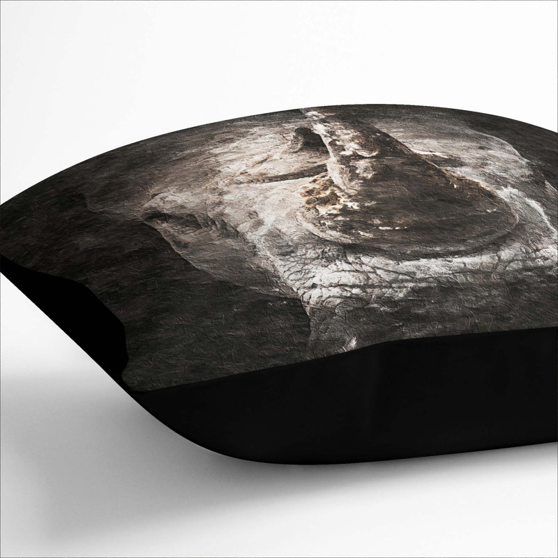 Square Throw Cushion, Black, 40cm H x 40cm W x 15cm D