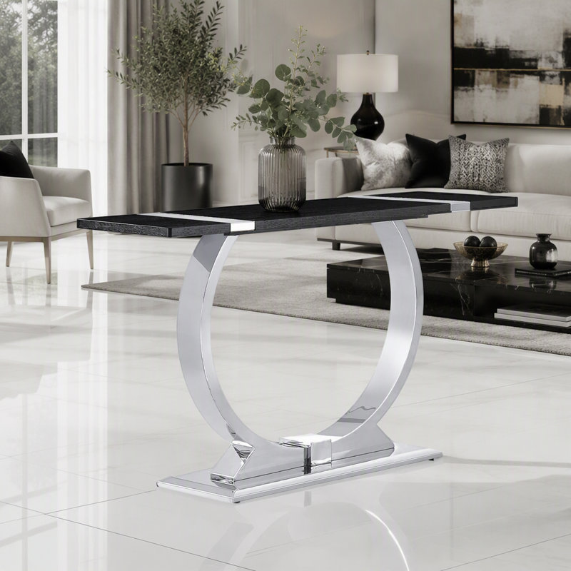Meuble de salon contemporain en acier inoxydable 1pc