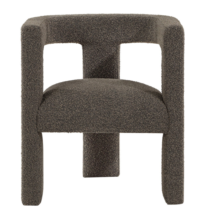 Chaise d'appoint rembourrée 1pc Contemporary Boucle, Brun / Chocolat