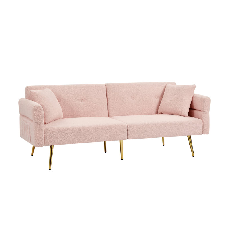 Canapé-lit d'appoint rembourré Modern Modern, Rose