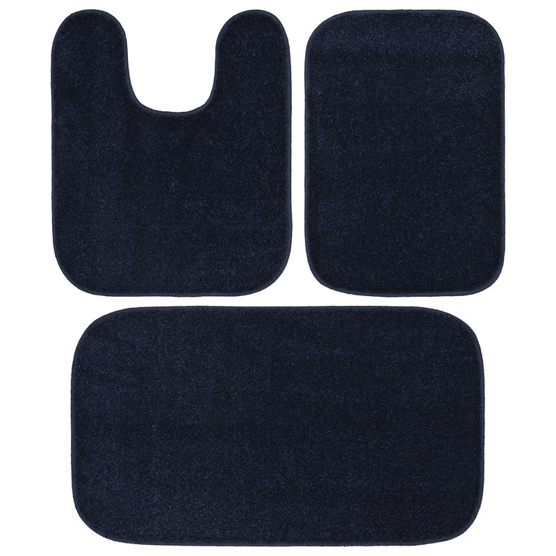 Tapis pour salle de bain Heffingen, Bleu marine