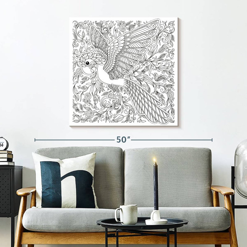 Kelan Fiery Phoenix, 30" H x 30" W