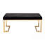 Banc avec base en C en métal