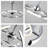 Ausable 24'' Futuristic UFO Design DIY Shapes Bladeless LED Ceiling Fan with Dimmable Lights and Remote-1503140024