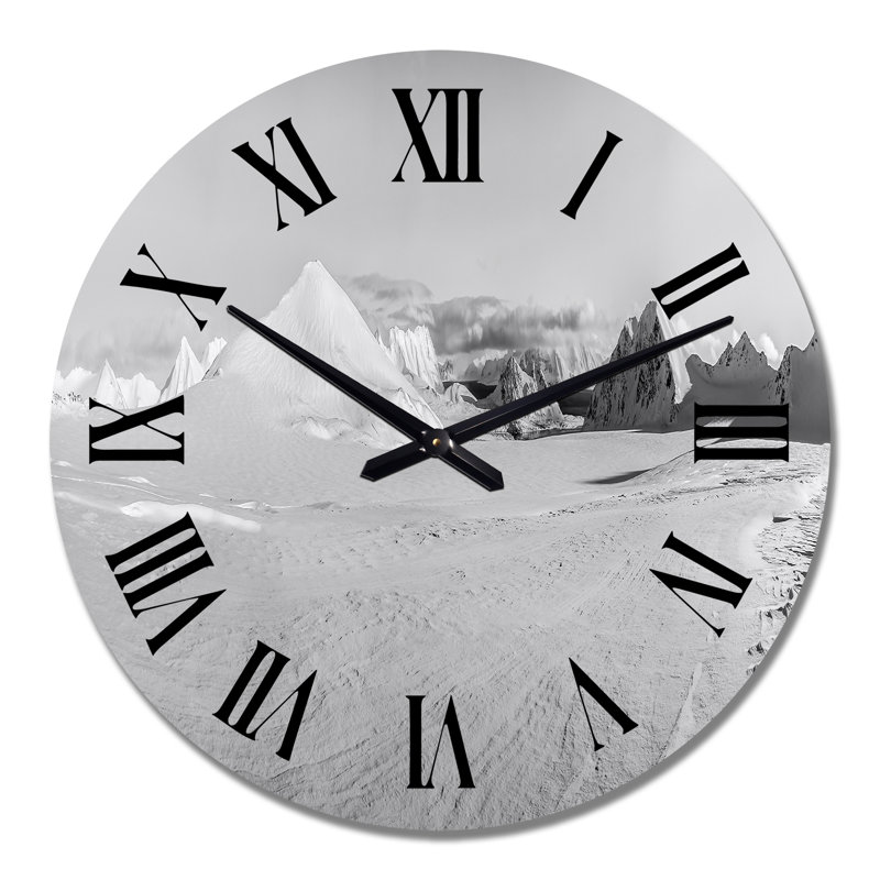 Photo panoramique de paysage arctique I - Horloge murale nautique et côtière, Moyen