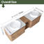 Meuble-lavabo double 72 po avec lavabo en céramique
