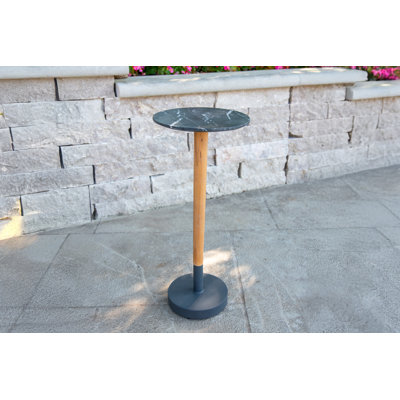 Teak & Marble Composite Cocktail Table