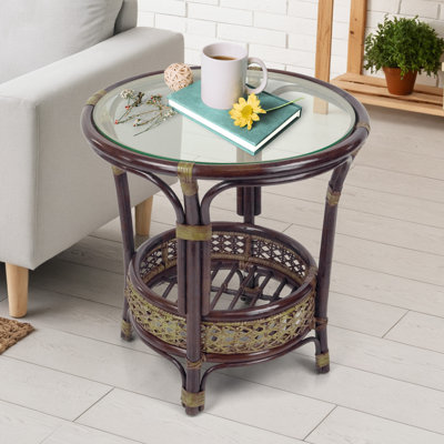 Table basse en osier de rotin Pesmes