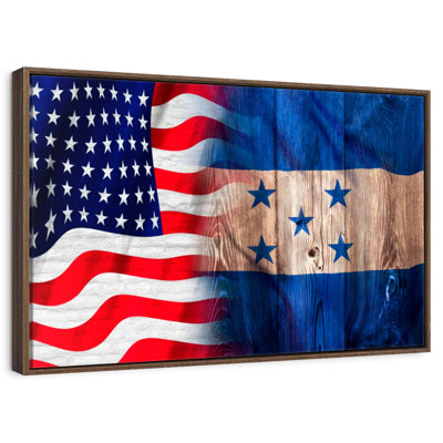 Drapeau des États-Unis et du Honduras