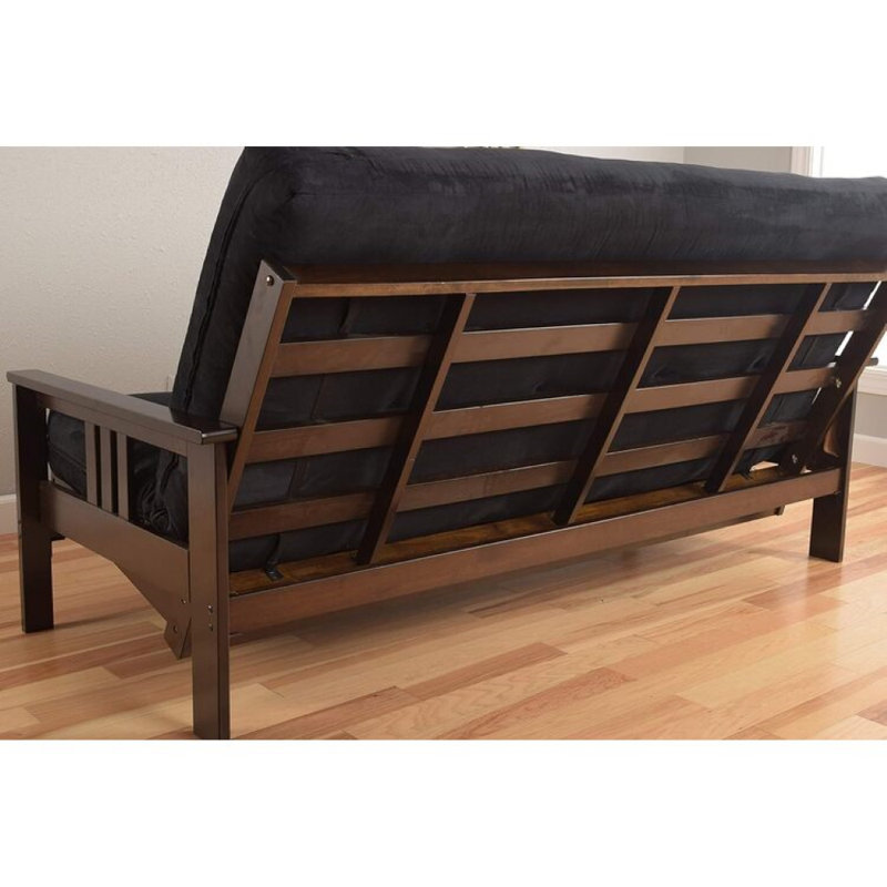 Monterey Futon Frame with Mattress - Futon Frame with Mattress, Straight Arm, Versatile and Convertible Design Futon Frame for All Spaces - Full Frame