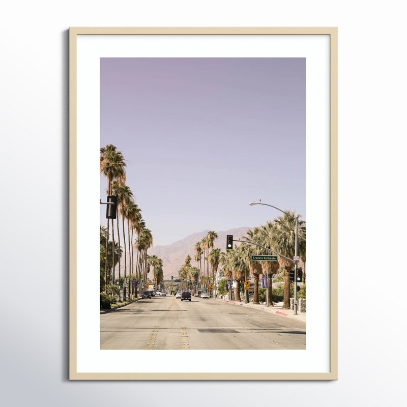 Impression sur toile encadrée «Daisey Palm Spring Street» par Shot par Clint Wood, Brun, H 41 po x l 31 po