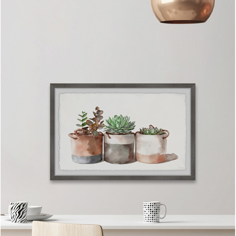 Cactus Cans by Parvez Taj - 1 Piece Single Picture Frame Painting, 38 cm H x 45 cm W