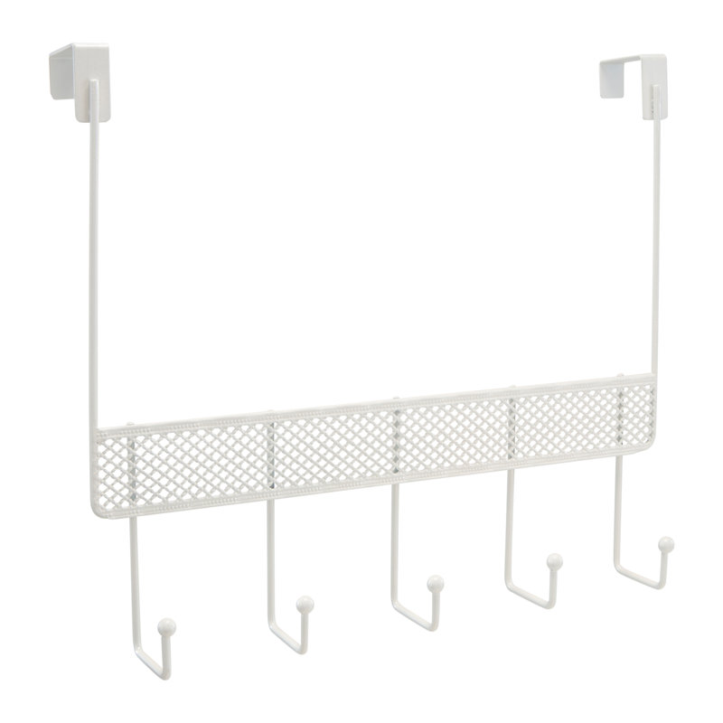 Steel Over-the-Door 5 - Hook Wall Mounted Coat Rack