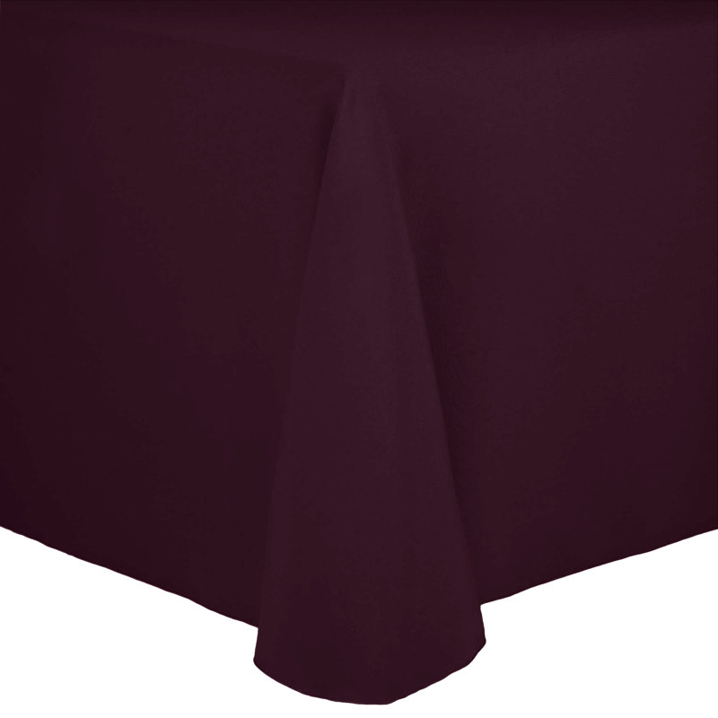 Solid Color Round Tablecloth, 108" x 132", 2, Burgundy