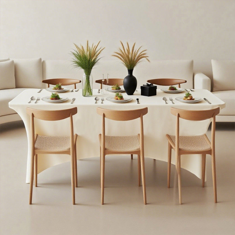 Grande nappe rectangulaire de 6 pi, couvertures en tricot extensibles de 180 g / m², disponible en plusieurs couleurs, convient aux restaurants d'hôtel, aux cuisines, aux bureaux et aux longues décorations de salle de réception. Premium et élégant