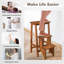 Banc échelle en bois d'hévéa pliable Fletchley-2090851125