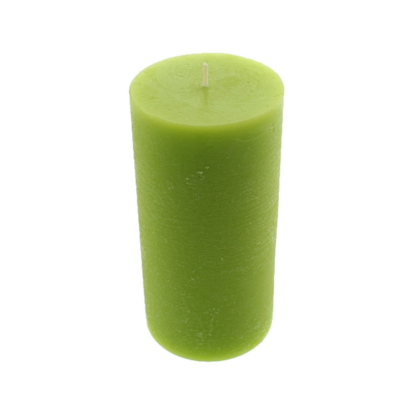 Unscented Pillar Candle, Green