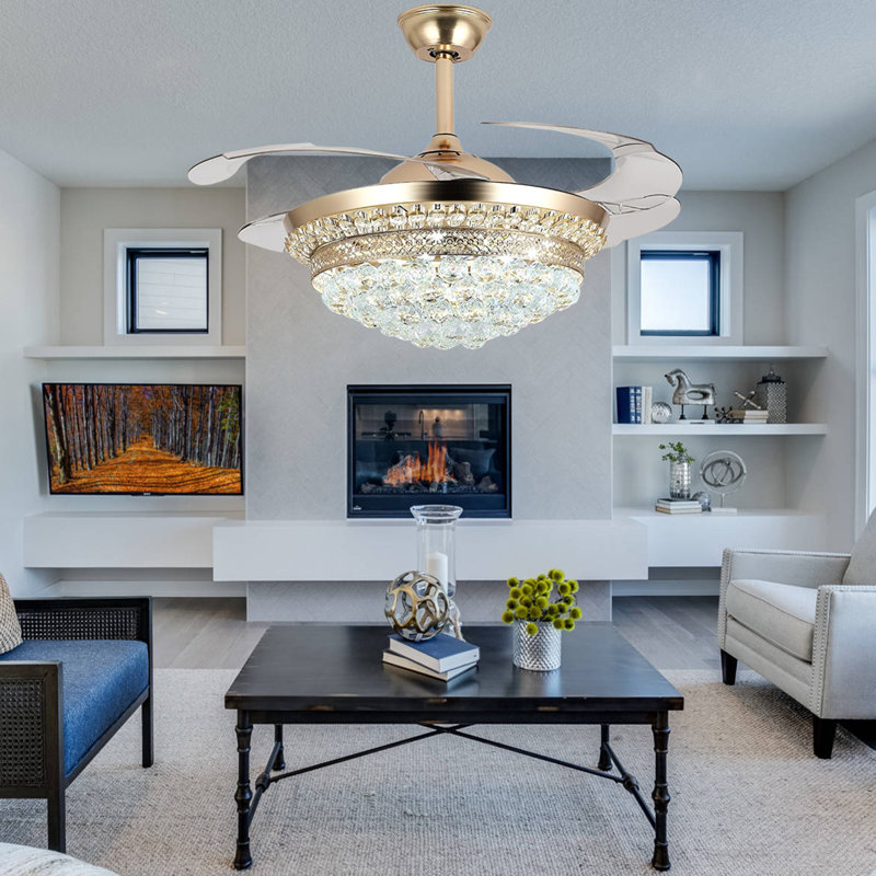 Jaasir 43'' Ceiling Fan with LED Lights