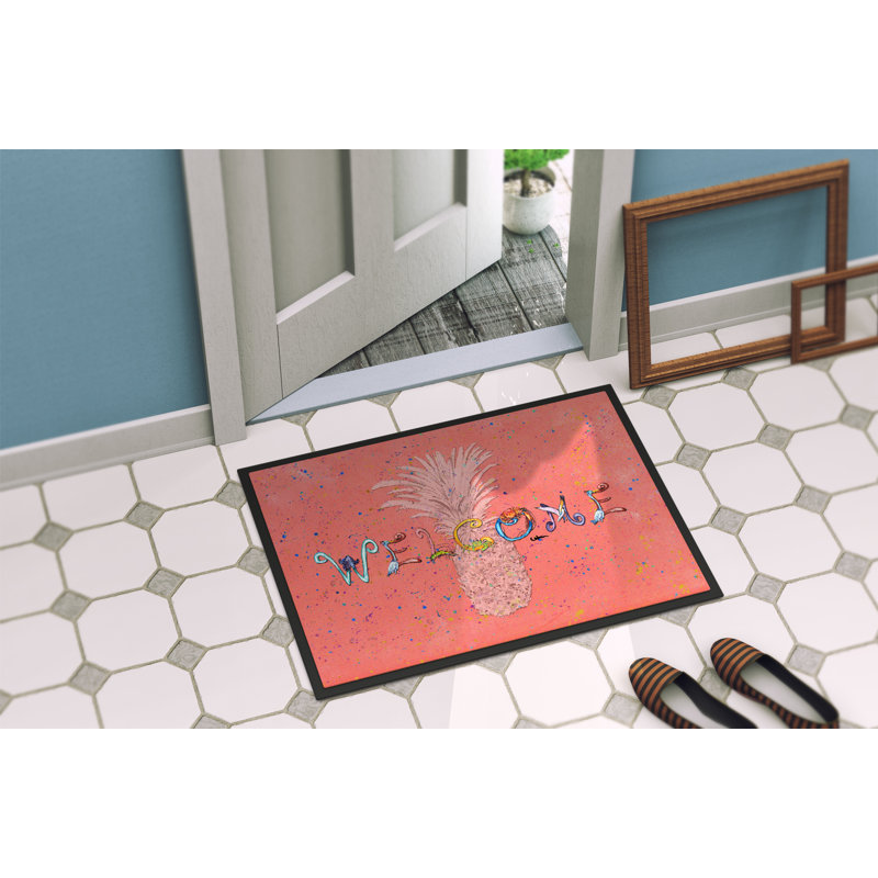 Tapis d'entrée antidérapant Pineapple, Rectangle 2 pi x 3 pi