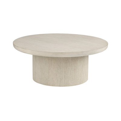 Table basse ronde en bois crème