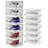 Shoe Boxes Clear Plastic Stackable, Shoe Storage Organizer Boxes Easy Installation All In One Shoe Box With Doors 6 Tier Foldable Shoe Box Space Saving For Closet Entryway Containers Bins