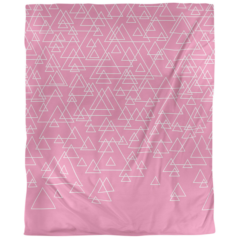 Tissu triangles de dispersion, Rose, L 54 po x l 36 po, Lin huître palazzo