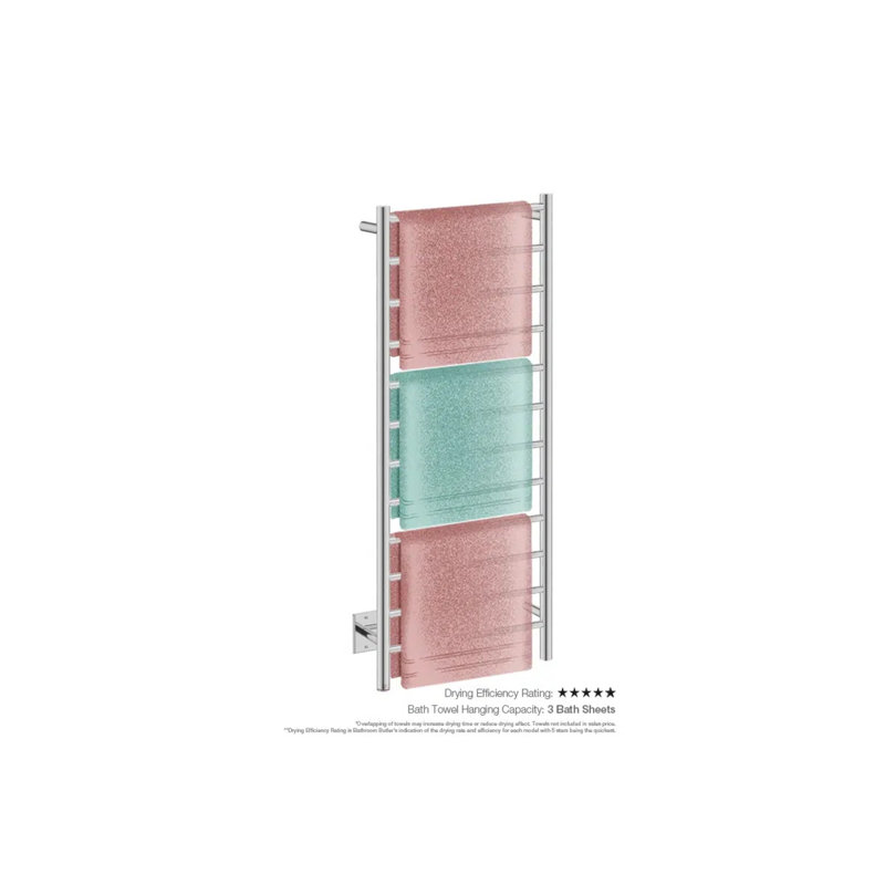 Naturel 12 barres 20 pouces STR-PTS-POLS, Acier inoxydable poli, H 48,5 po x L 20 po x P 4,5 po