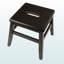 Ensemble de tabourets carrés 2 pièces Elaine en bois massif Elaine-2130606475