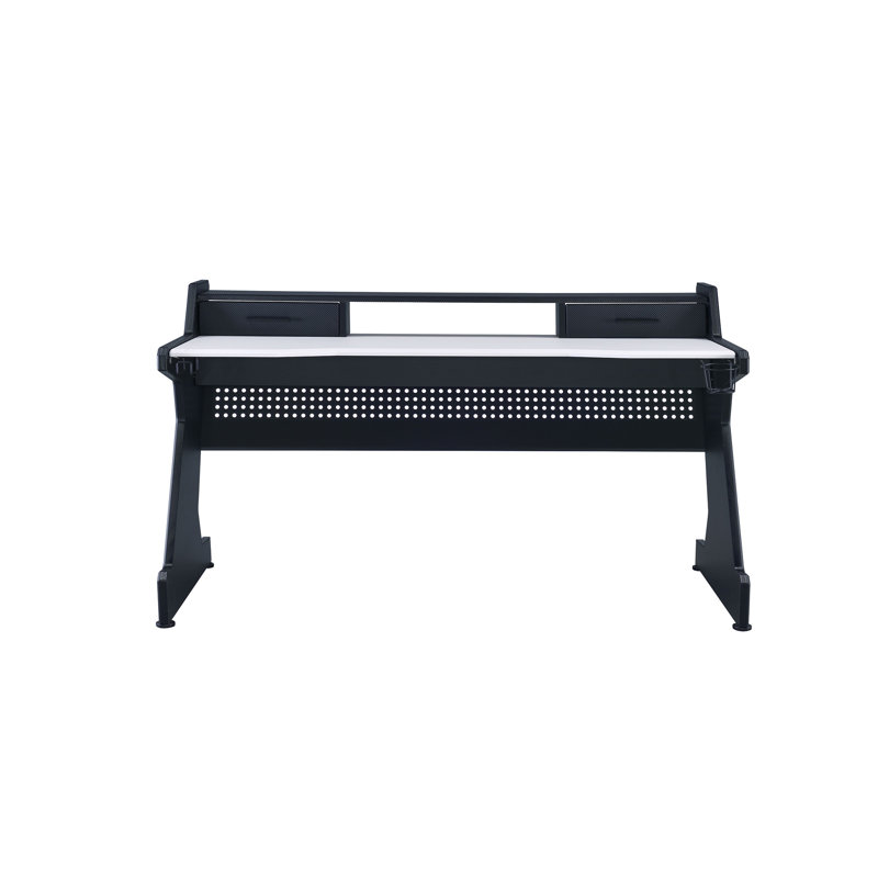 Bureau de jeu Bigga noir et blanc (sans la chaise)