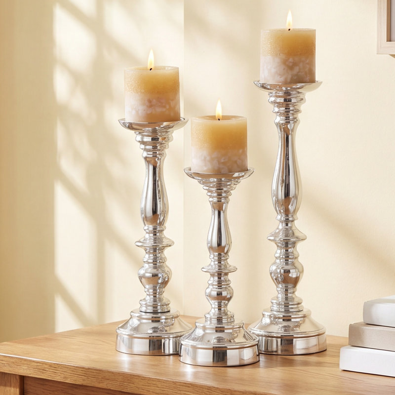 14'' H Metal Tabletop Candlestick