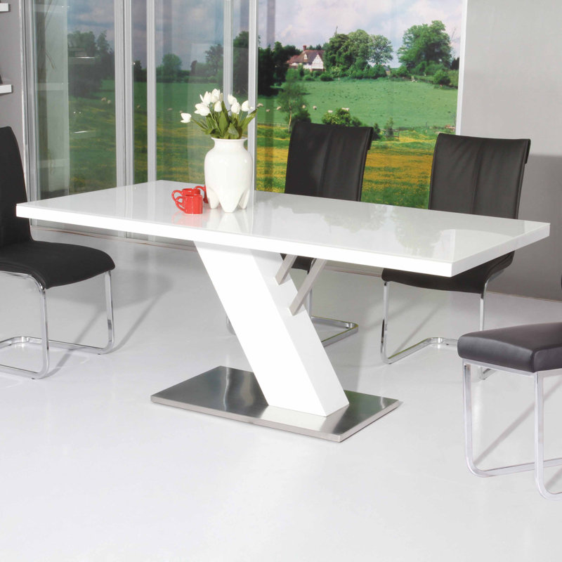 Table de salle à manger Belkaya, Blanc