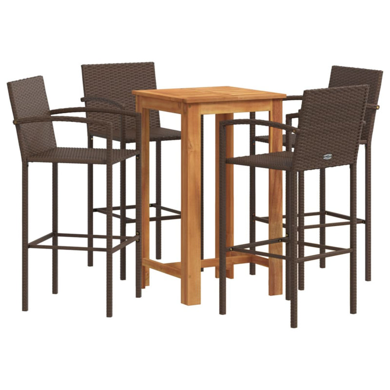 60cm Bar Set, Brown